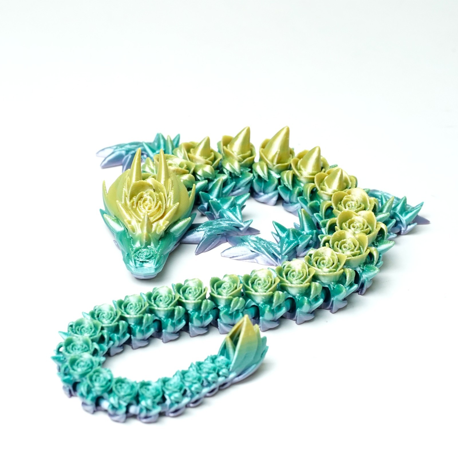 3D Printed Rose Dragon Model,Articulated Animals figure,Fidget Toys Home Decor