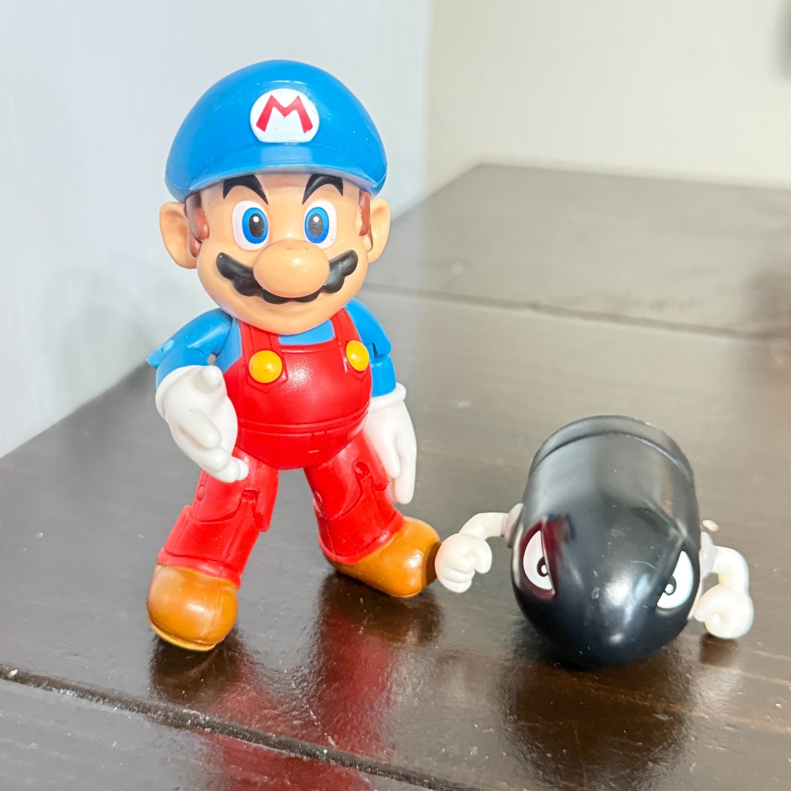 Super Mario World Of Nintendo ICE MARIO Bullet Bill 4” Figure Jakks Pacific Toy