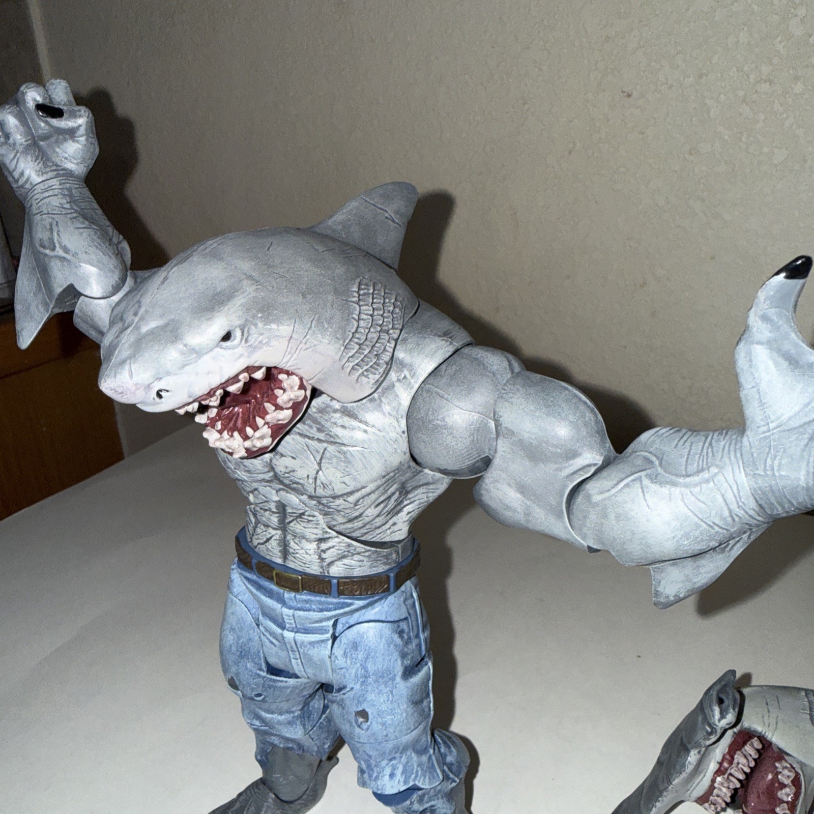 DC Multiverse King Shark Build A Figure BAF CNC 100% Complete with Hammerhead 9&Prime;