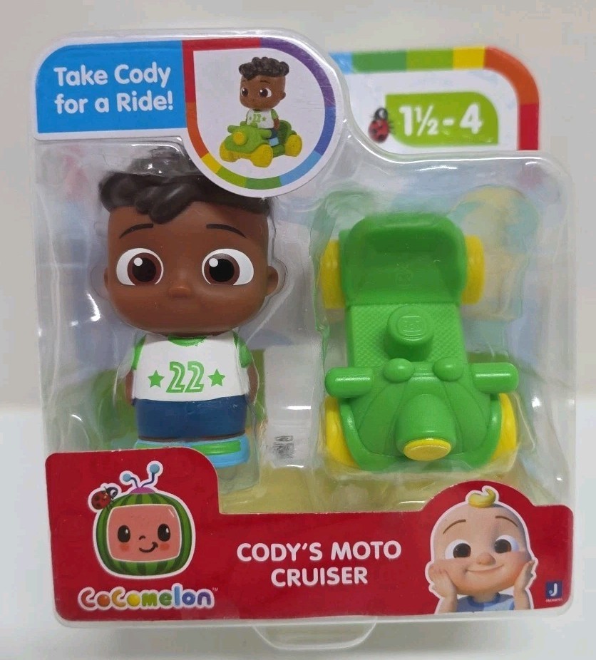 New Cocomelon Cody&rsquo;s Moto Cruiser Toy Figure And Vehicle Set Toddler Kid