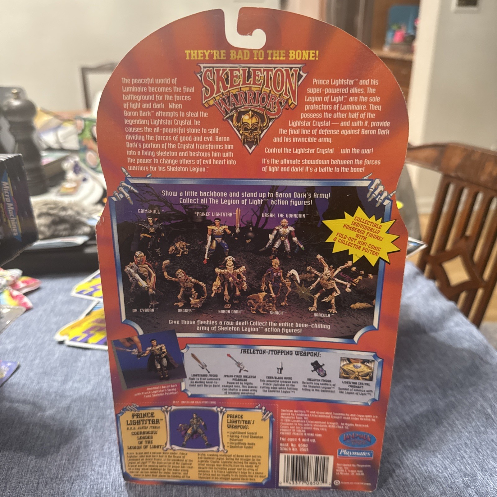 Vintage 1994 Playmates Skeleton Warriors Prince Lightstar Figure Sealed New