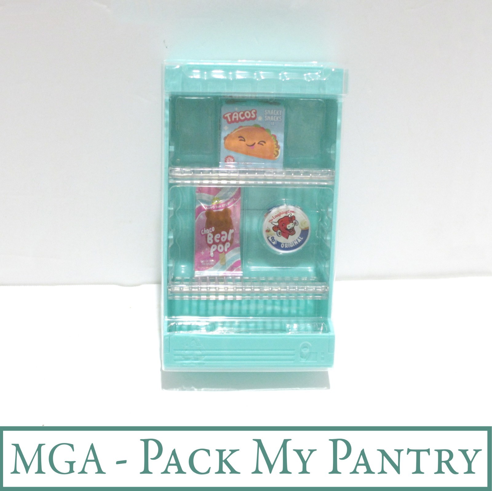MGA – Miniverse – Real Brands (Pack My Pantry) – Tacos | Bear Pop | Laughing Cow