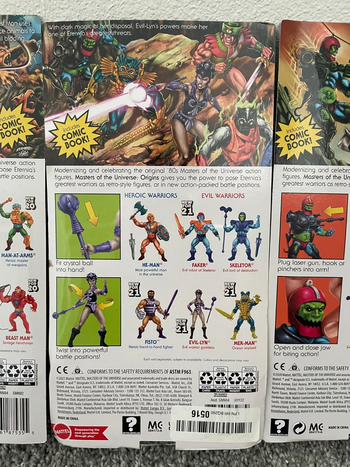 Masters of the Universe Origins Mer-Man Beast Man Evil-Lyn Trap Jaw Ninjor