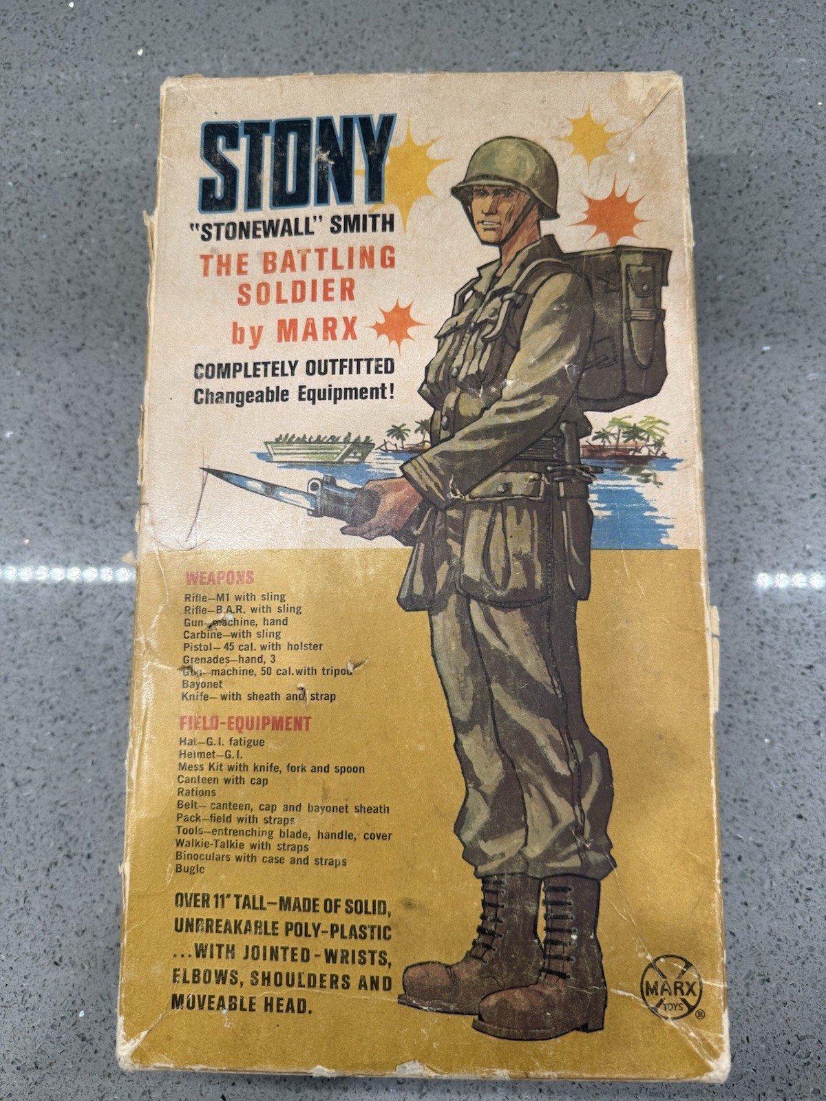 Vintage 1960’s Stony Stonewall Smith By Marx Original Box And Parts List