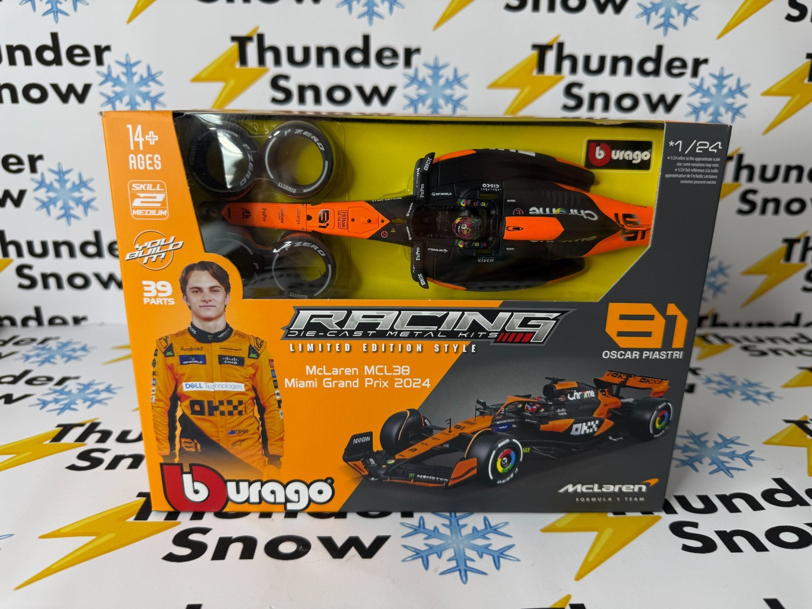 Oscar Piastri Formula One F1 McLaren MCL38 Racing Die Cast Metal Kits