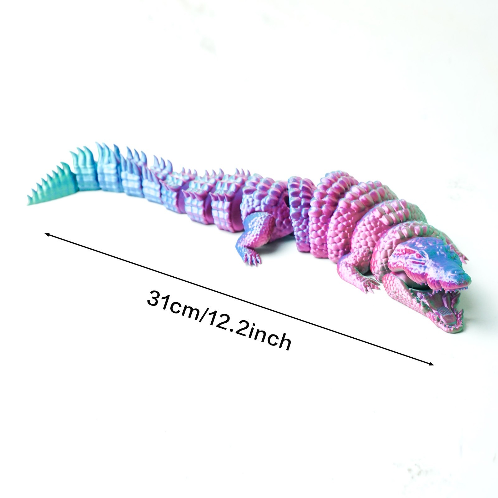 3D Printed Crocodile Model,Articulated Animals Figure,Fidget Toys Home Decor
