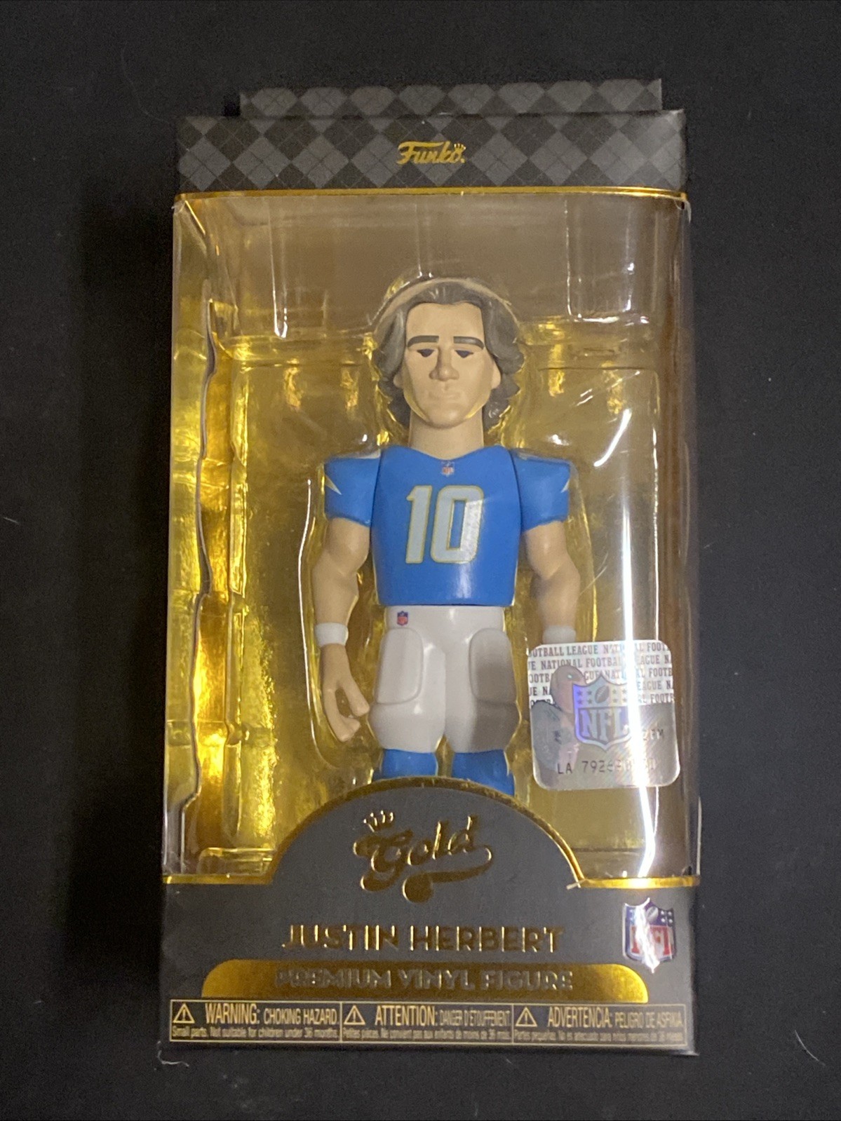 Funko Gold NFL Justin Herbert Los Angeles Chargers Premium Vinyl Figure