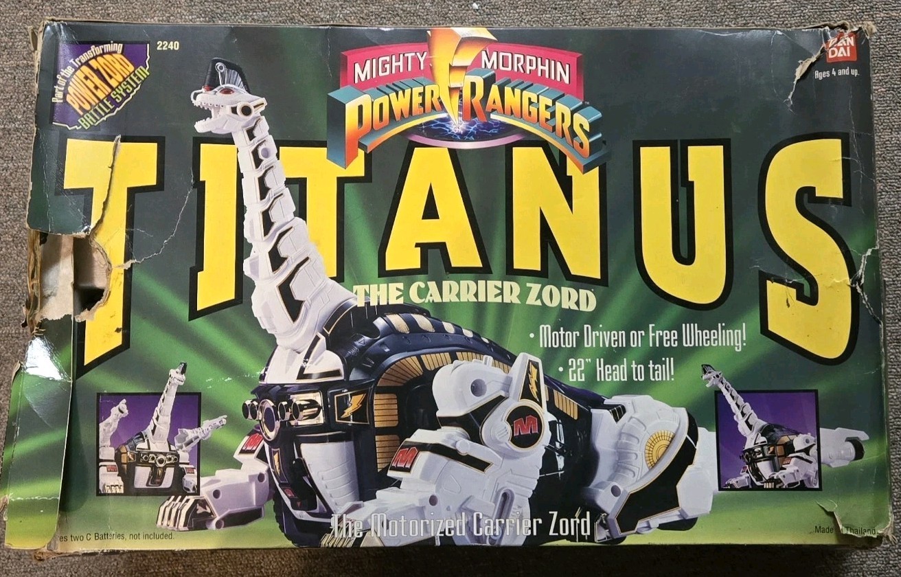 Mighty Morphin Power Rangers TITANUS the Carrier Zord 1993 W Original Box BANDAI