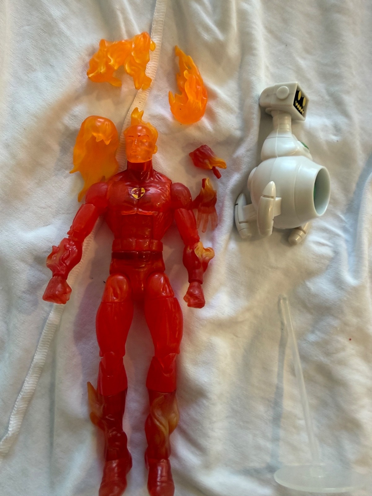 Human torch and Herbie the robot marvel legends