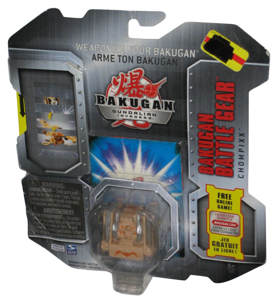 Bakugan Guardian Invaders (2010) Battle Gear Chompixx Weaponize Toy – (Card Wear