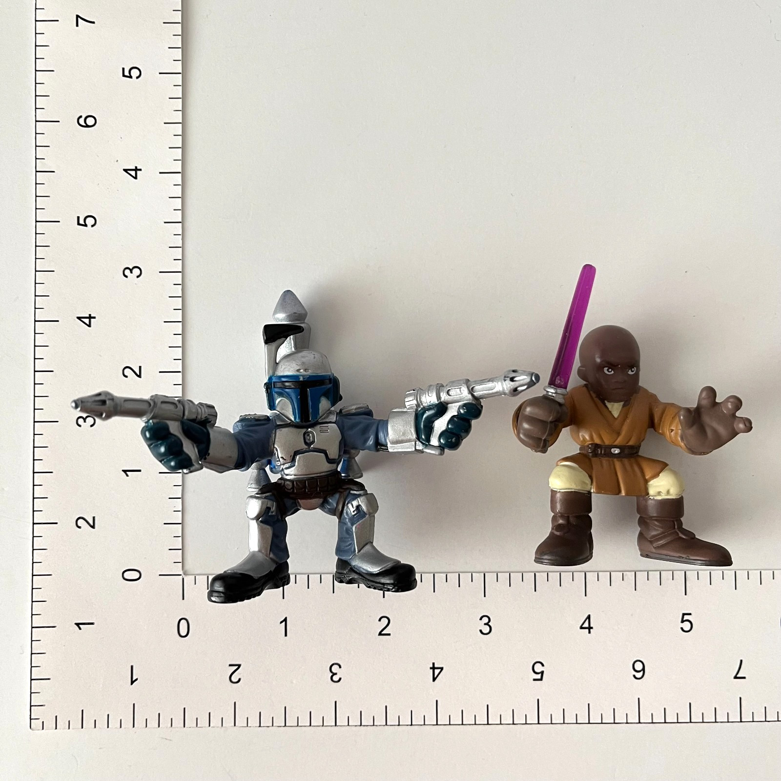Star Wars Galactic Heroes Figures Jango Fett and Mace Windu Playskool Lot 2