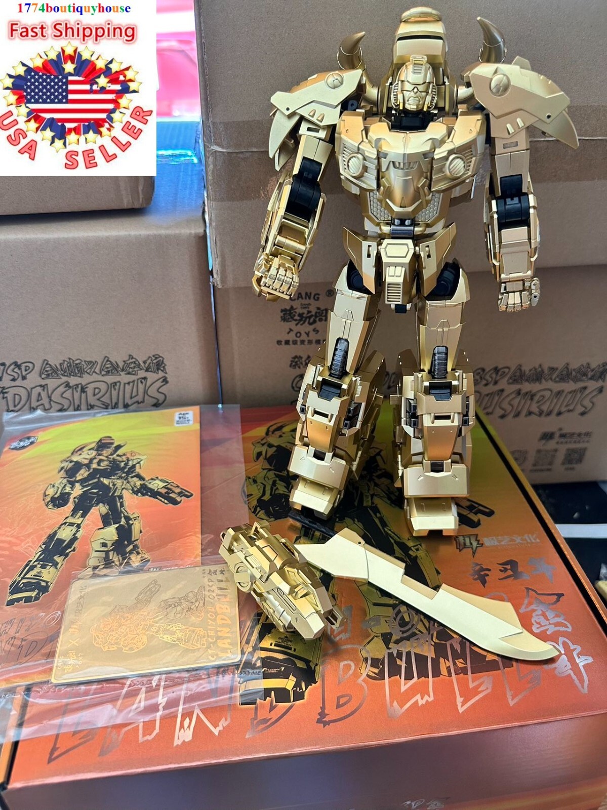 NEW COMPLETE GOLD Predaking Cang-Toys CT-Chiyou COMBINATION TRANSFORMER 01-08