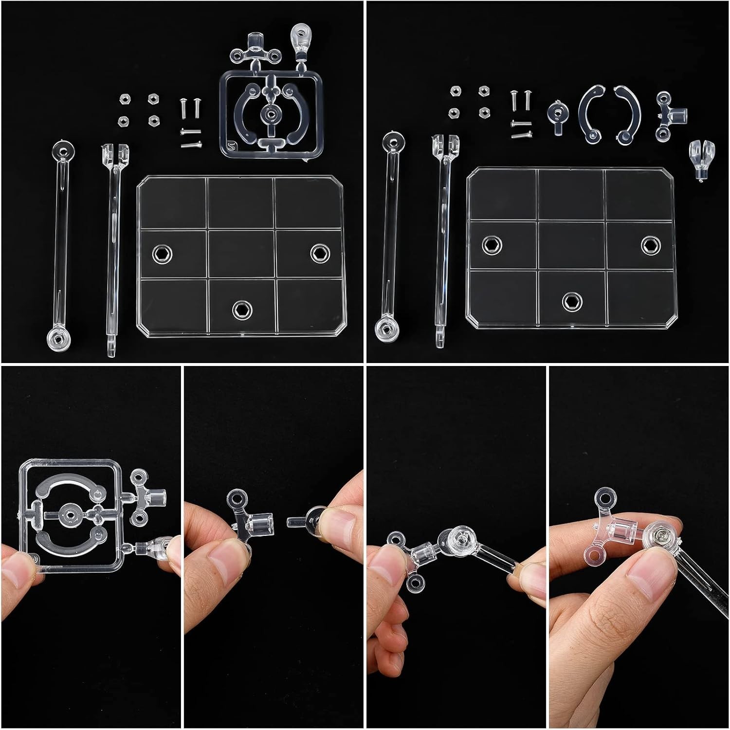 Lightweight 8-Pack Clear Stands for 6-Inch Action Figures – Assembles Easily