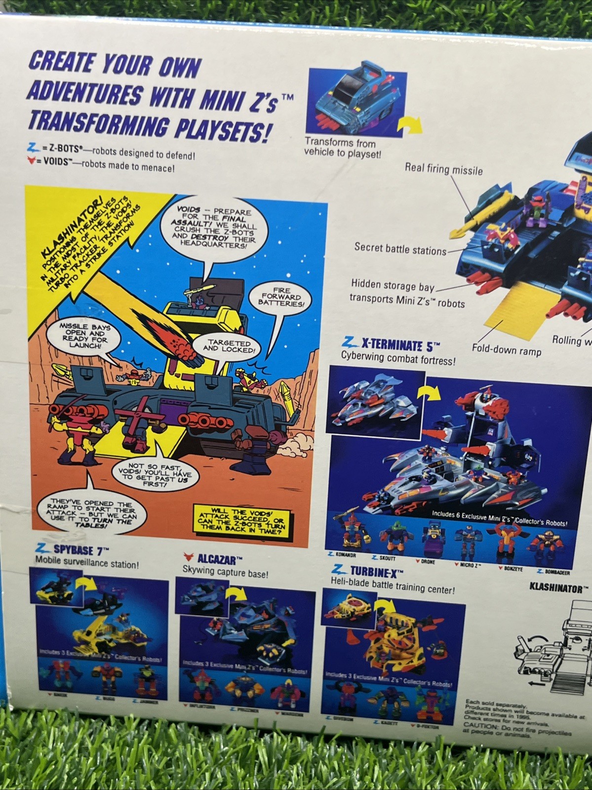 MICRO MACHINES ZBOTS KLASHINATOR PLAYSET MINI Z&rsquo;S 1997 GALOOB Open Box