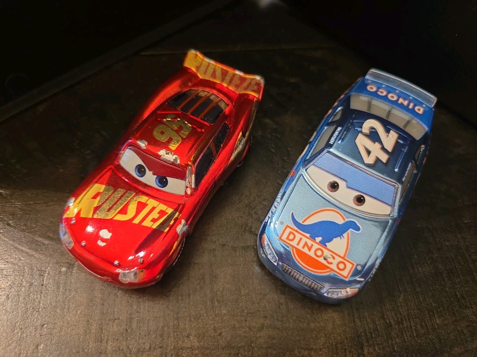 Set Disney Pixar Cars Target Only Rust-Eze McQueen & Metallic Cal Weathers Lot