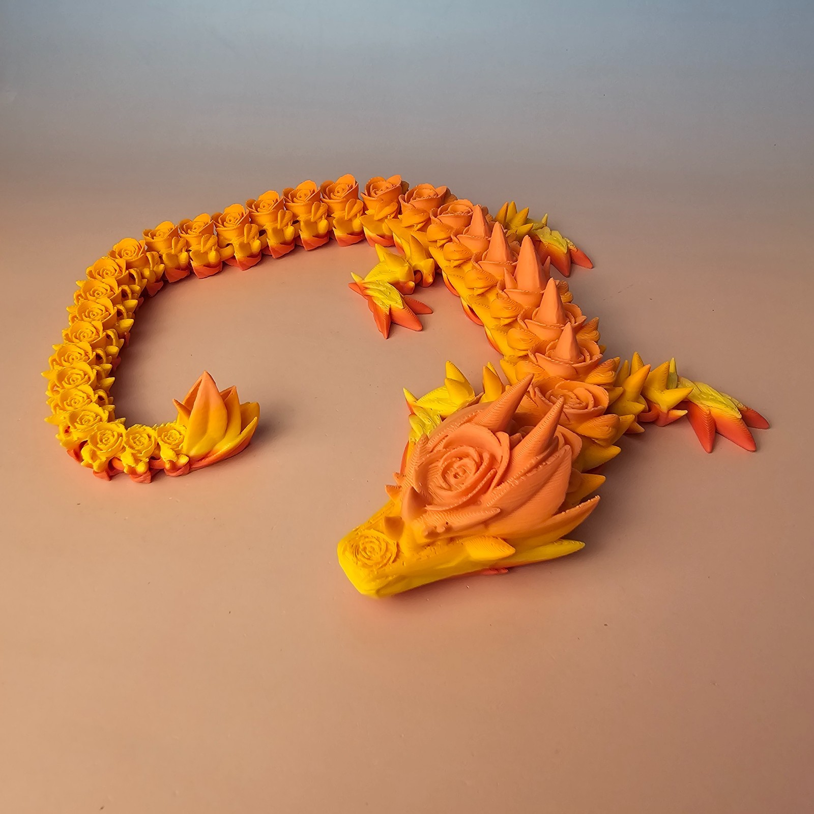 Rose Dragon 3D Printed