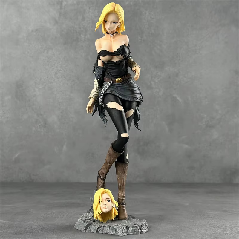 30Cm Dragon Ball Android 18 Action Figure Anime Gk Collectible Model Toys PVC