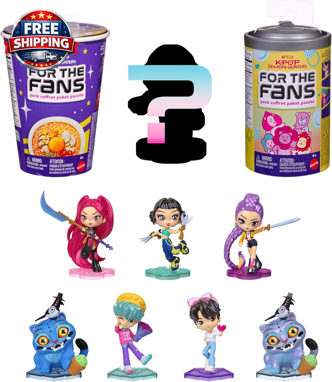 Kpop Demon Hunters Figure with Accessory & Card, 3.5-Inch Toy Collectible of Fan