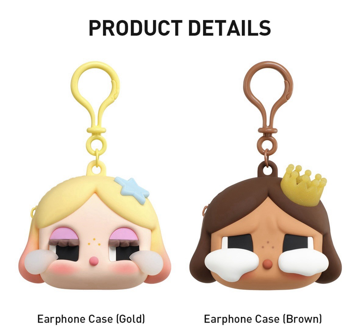 🇺🇸Authentic Pop Mart CRYBABY SHINY SHINY Series Earphone Case”BROWN”