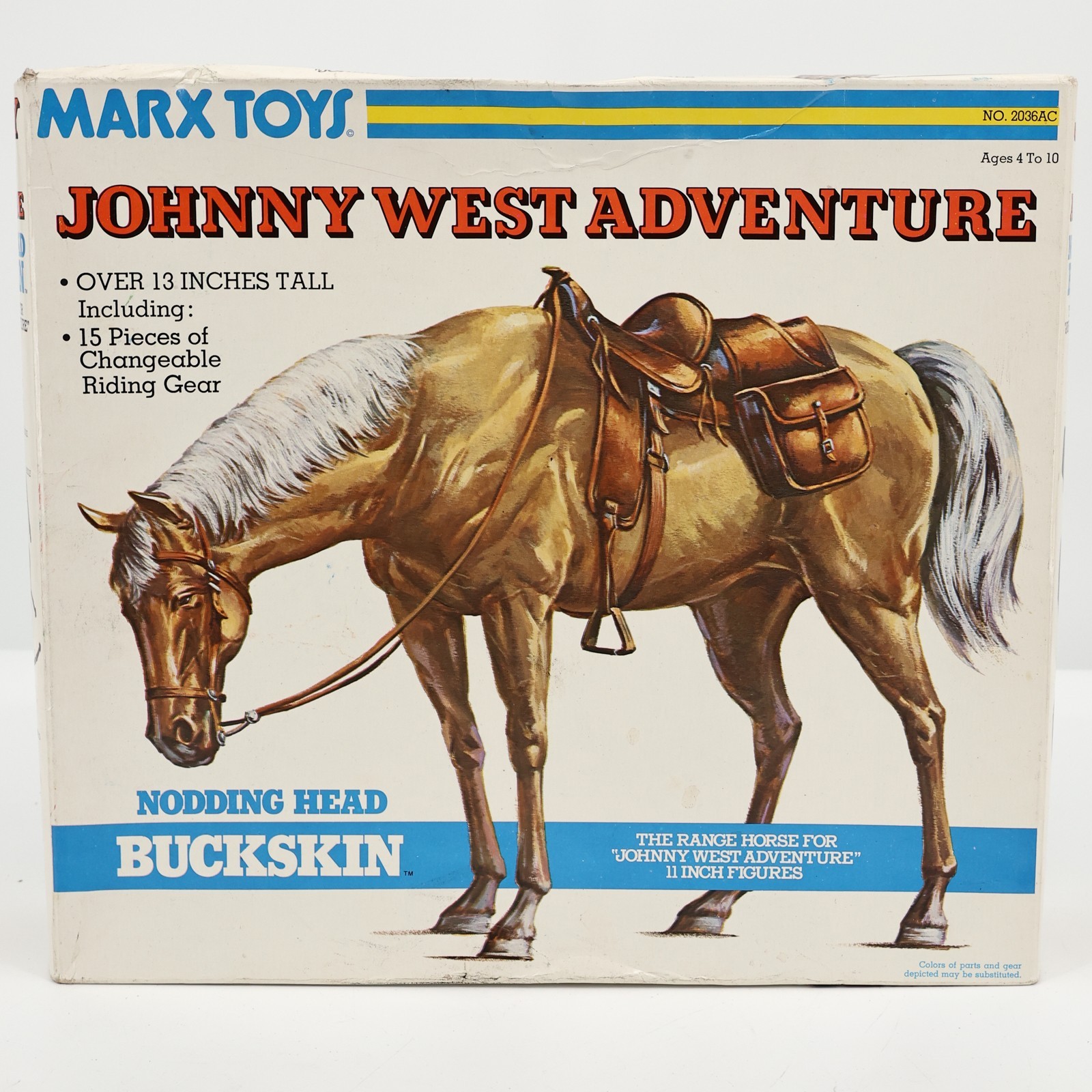 Vintage 1975 Marx Toys Johnny West Adventure Buckskin Horse Nodding Head 2036AC