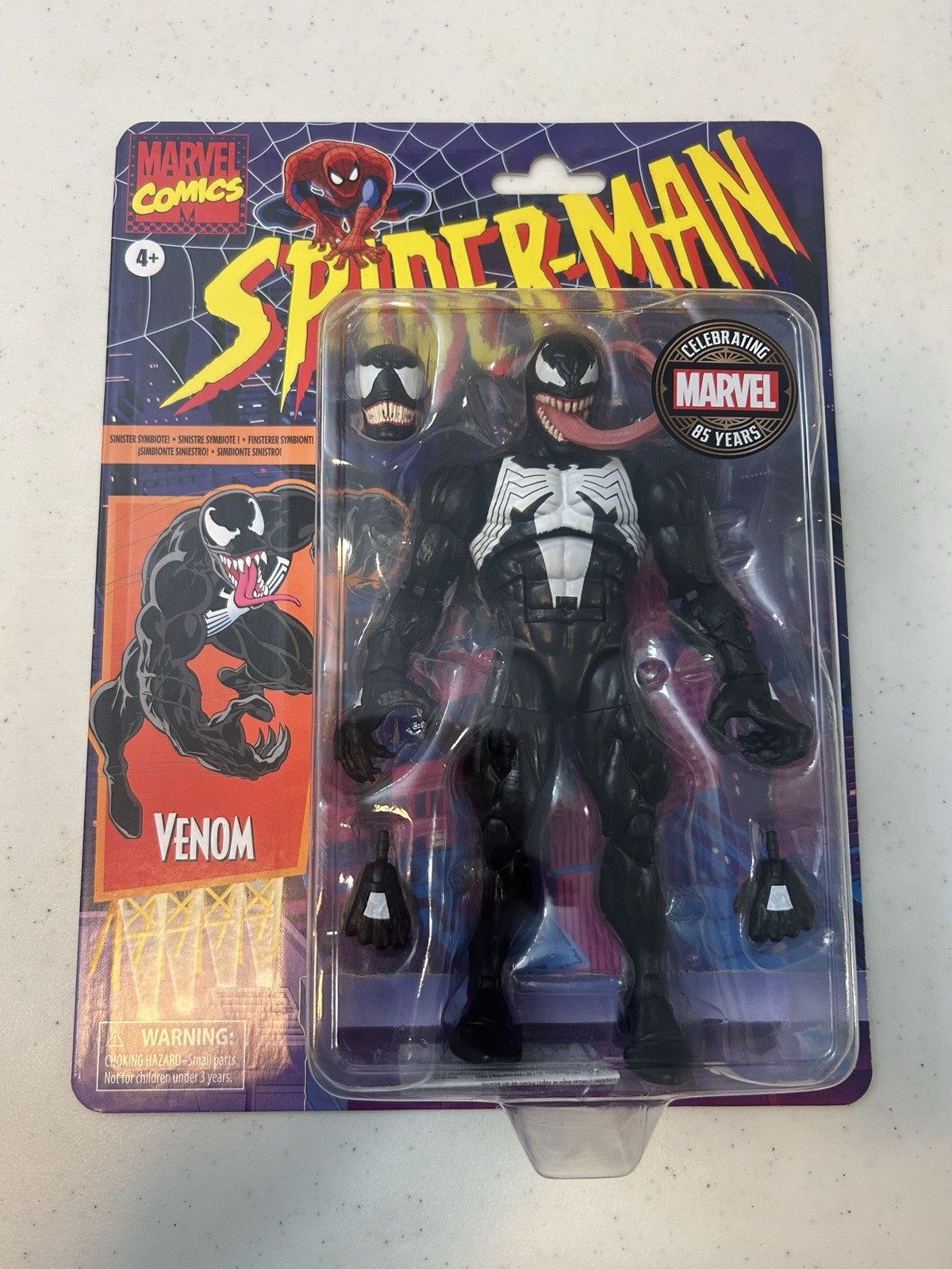 Marvel Legends 85th Anniversary Retro Venom Action Figure Walmart Exclusive New
