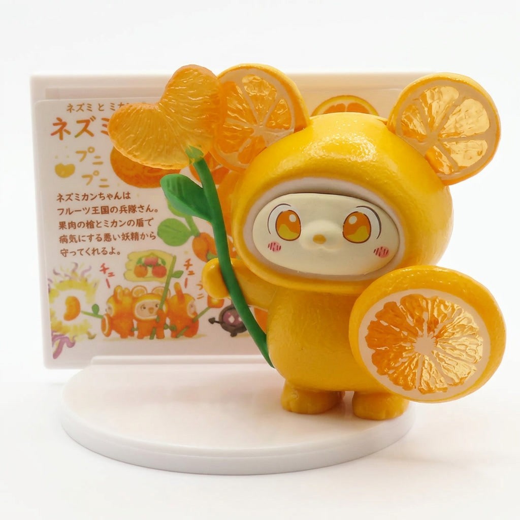 Stand Stones Blind Box Gacha Vegetable Fruit Fairy Mouse Bunny Penguin Figure