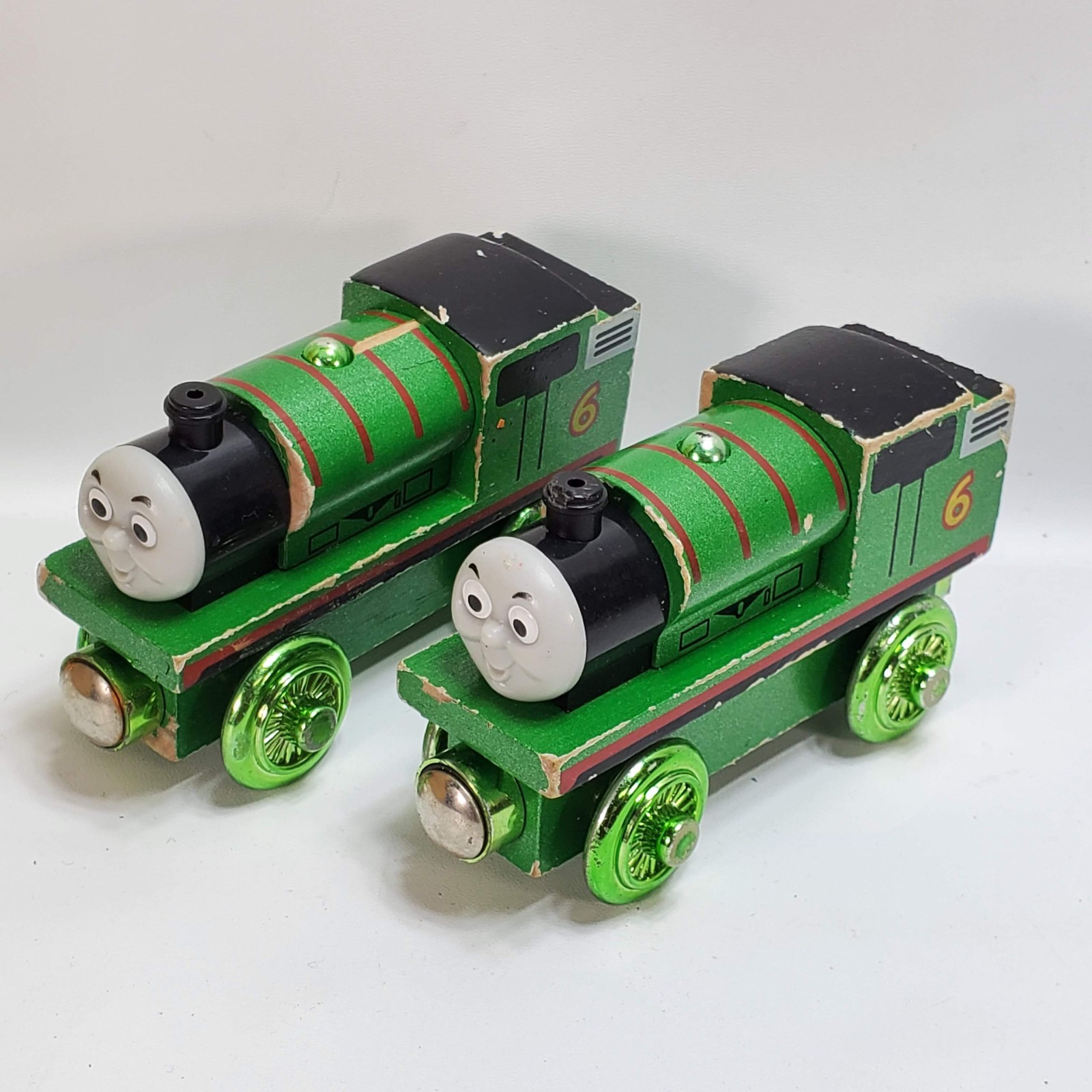 Lot of 2 Thomas & Friends Wooden Railway Celebrating 60 Year Percy Train Tank