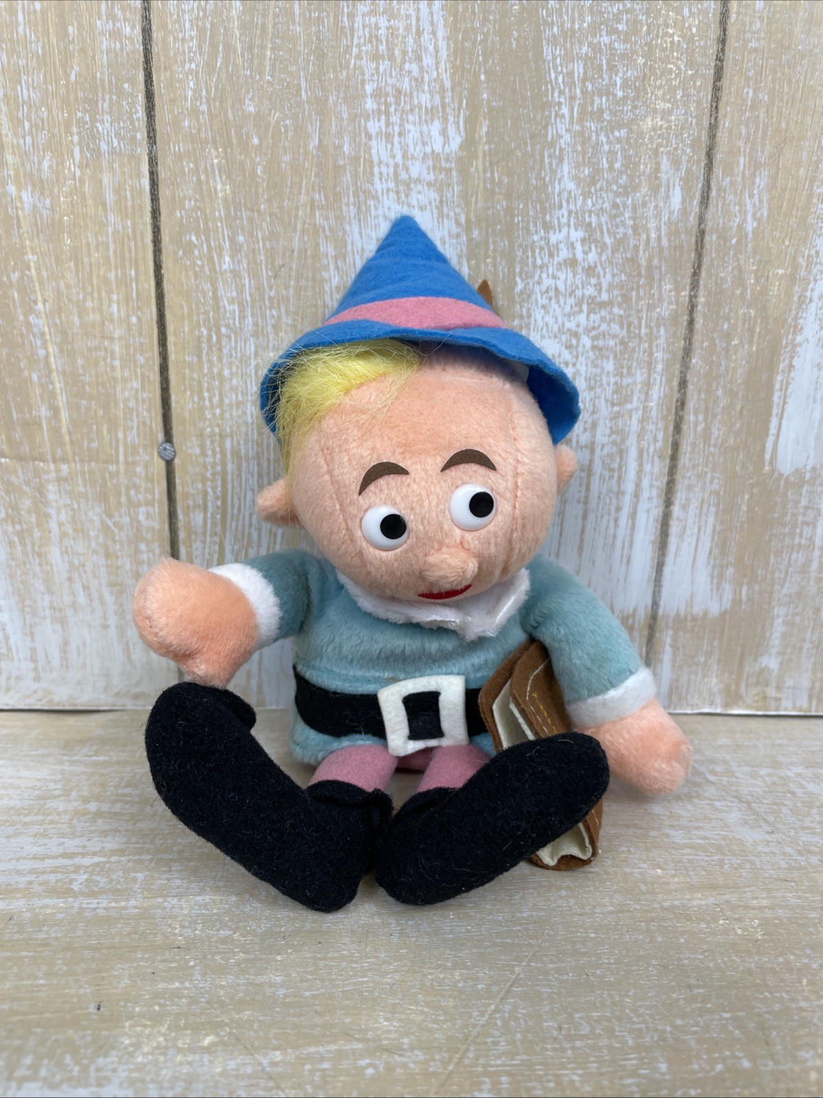 Rudolph Movie Hermie W/Dentist Book 8&Prime; Plush Ornament Stuffins 1998