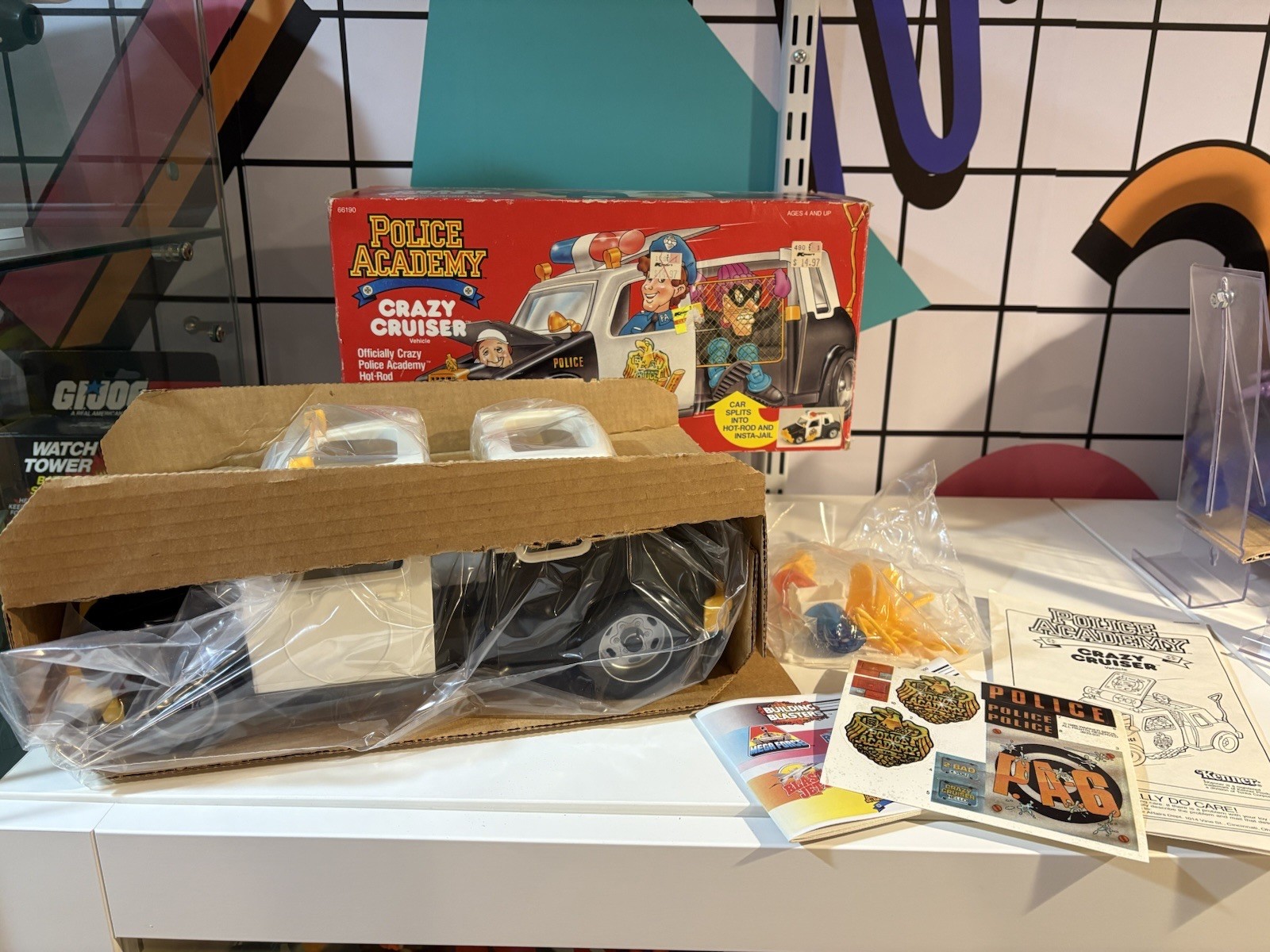 Vintage POLICE ACADEMY CRAZY CRUISER (1989, Kenner) Brand New Open Box