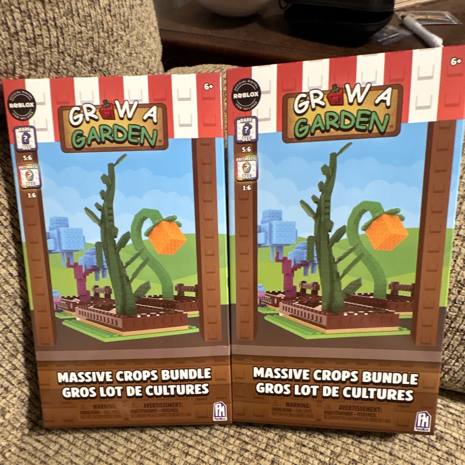 2X Roblox Grow a Garden Building Set Massive Crops Bundle 23+ Pieces Ages 6+