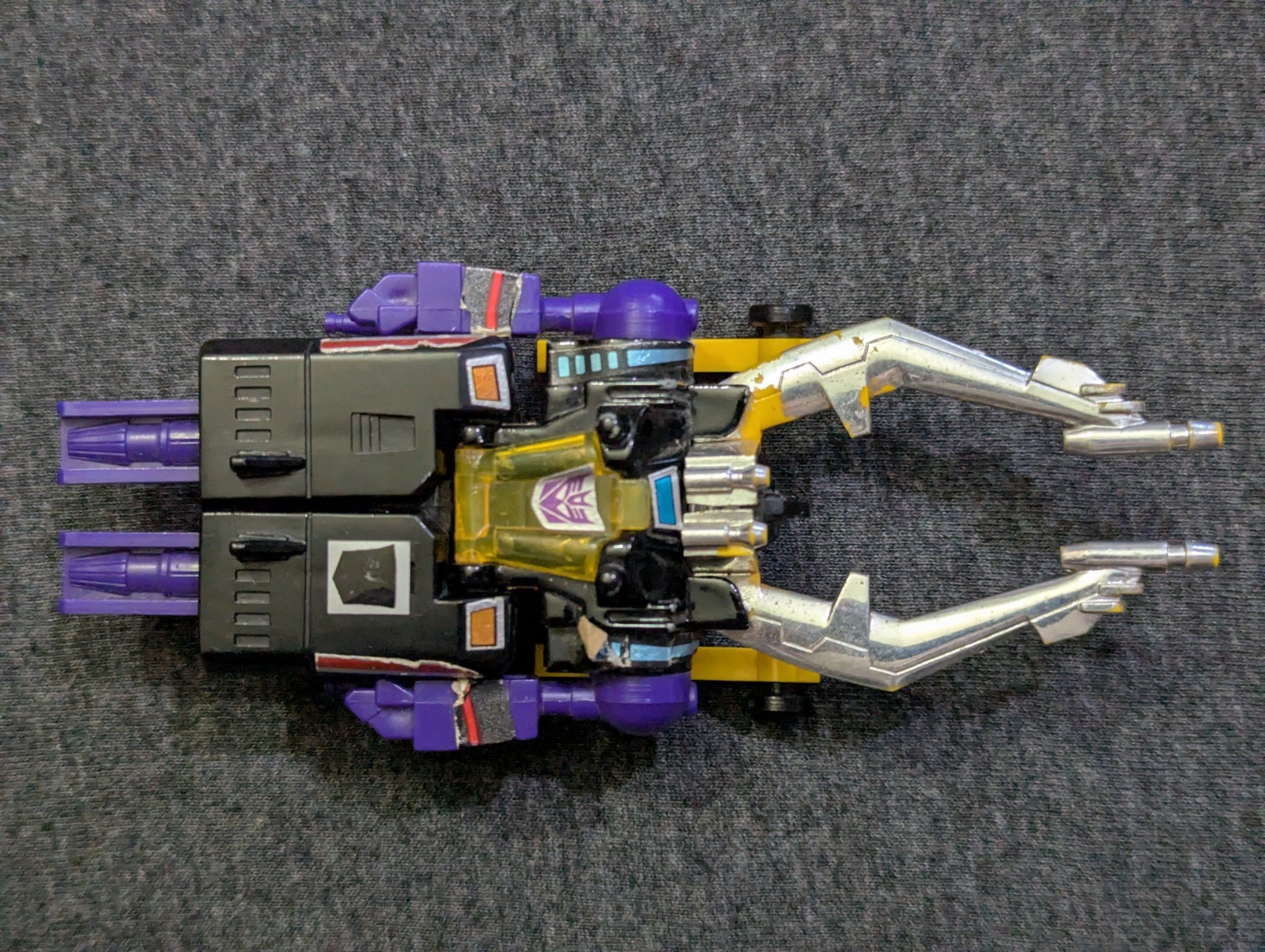 Vintage Hasbro TRANSFORMERS Generation One G1 Insecticon SHRAPNEL Missing Gun