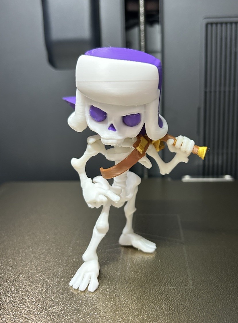 Evolution Skeleton Clash Royale – 4.5 in 3D Printed Videogame Figurine *FRAGILE*