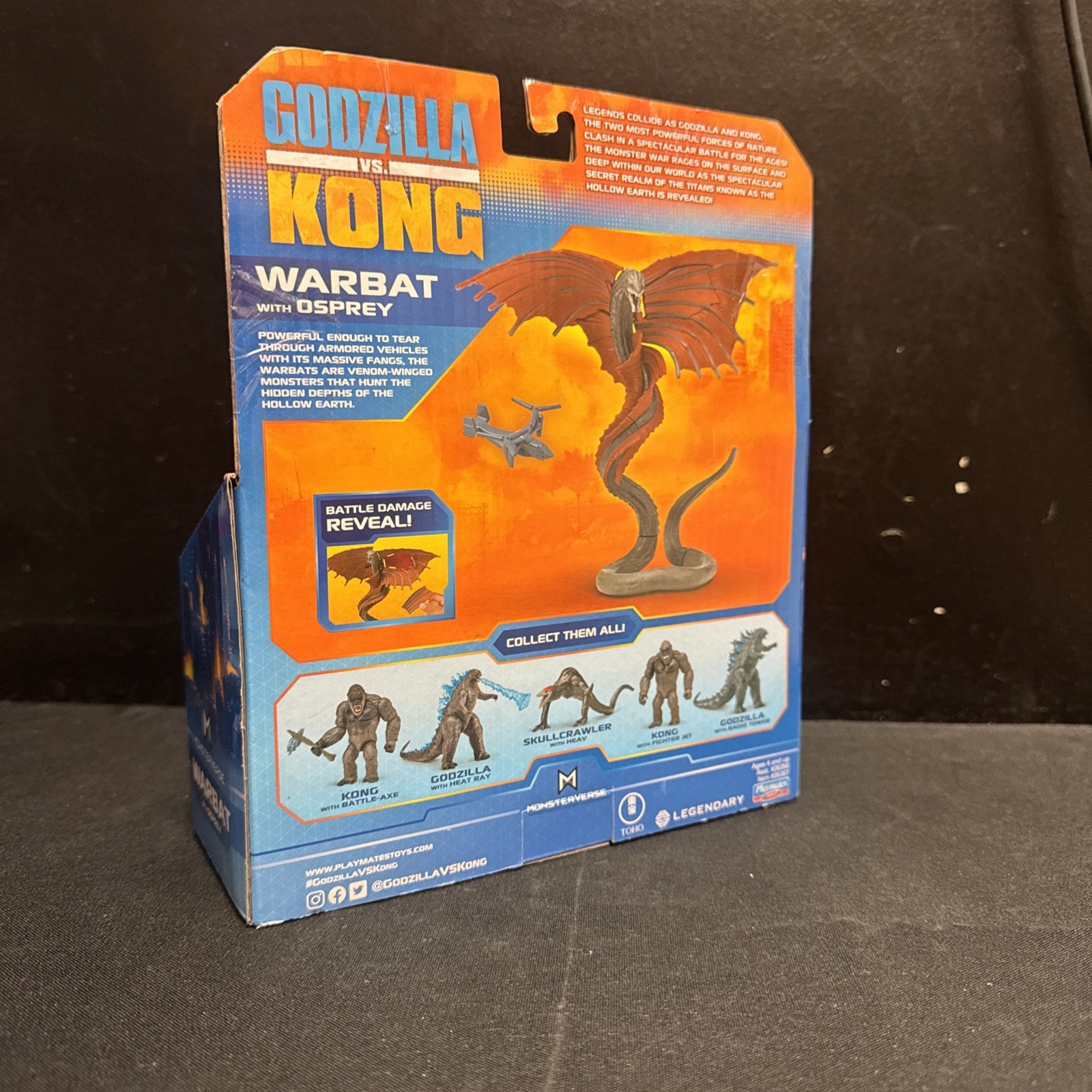 Godzilla Vs Kong Monsterverse WARBAT WITH OSPREY 6 Inch Playmates 2020 NEW