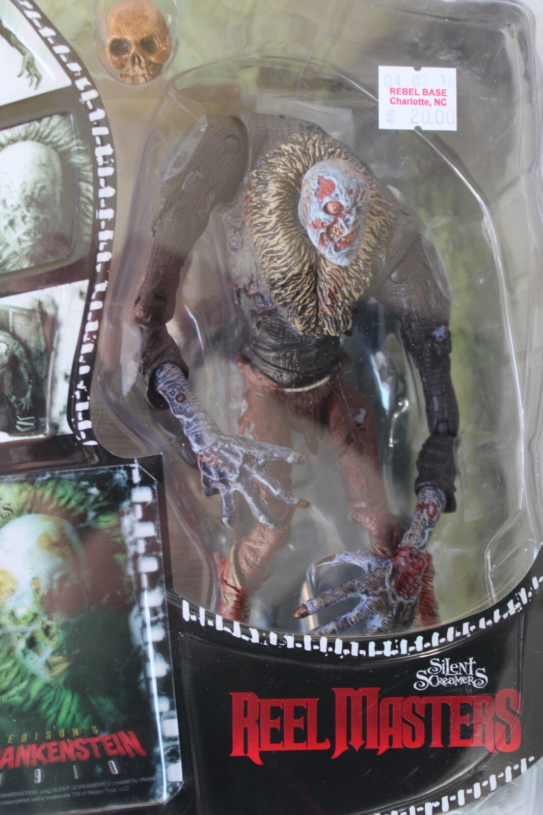 Silent Screamers Reel Masters Edison&rsquo;s Frankenstein 1910 Action Figure Mezco MOC