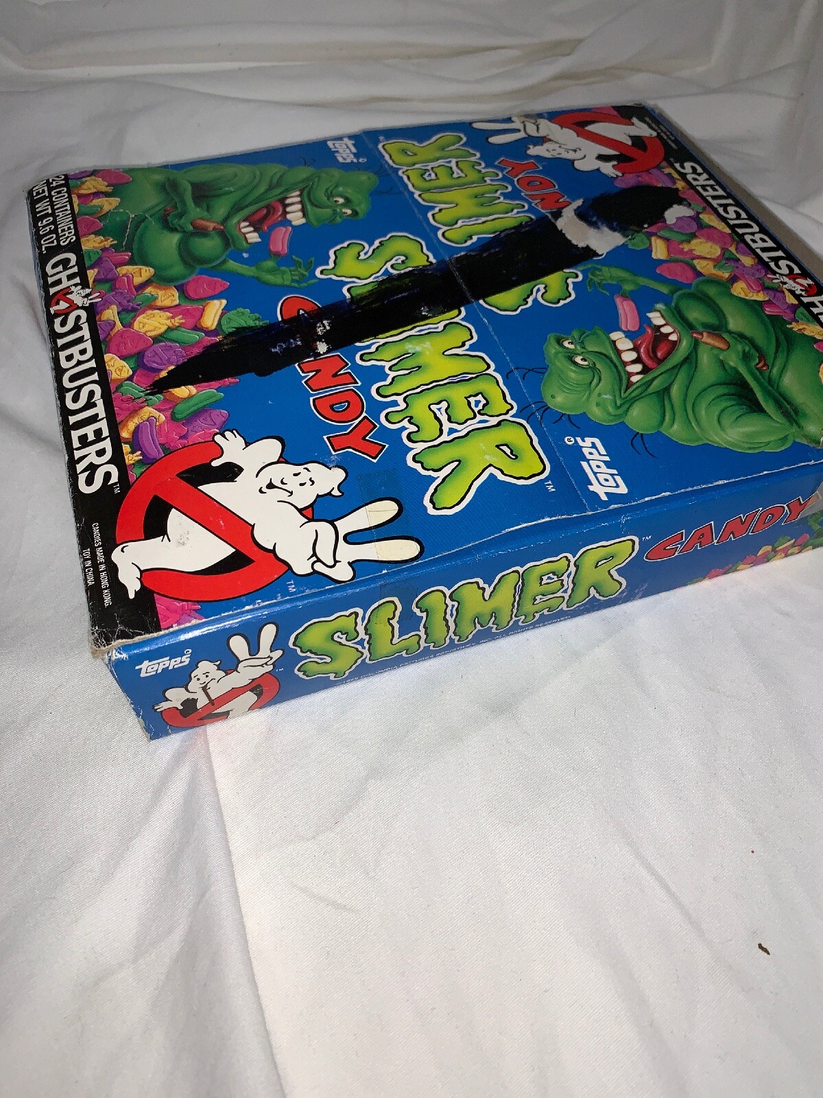 TOPPS GHOSTBUSTERS SLIMER 1989 HEAD BUST CANDY BOX CONTAINERS DISPENSER 20 PIECE