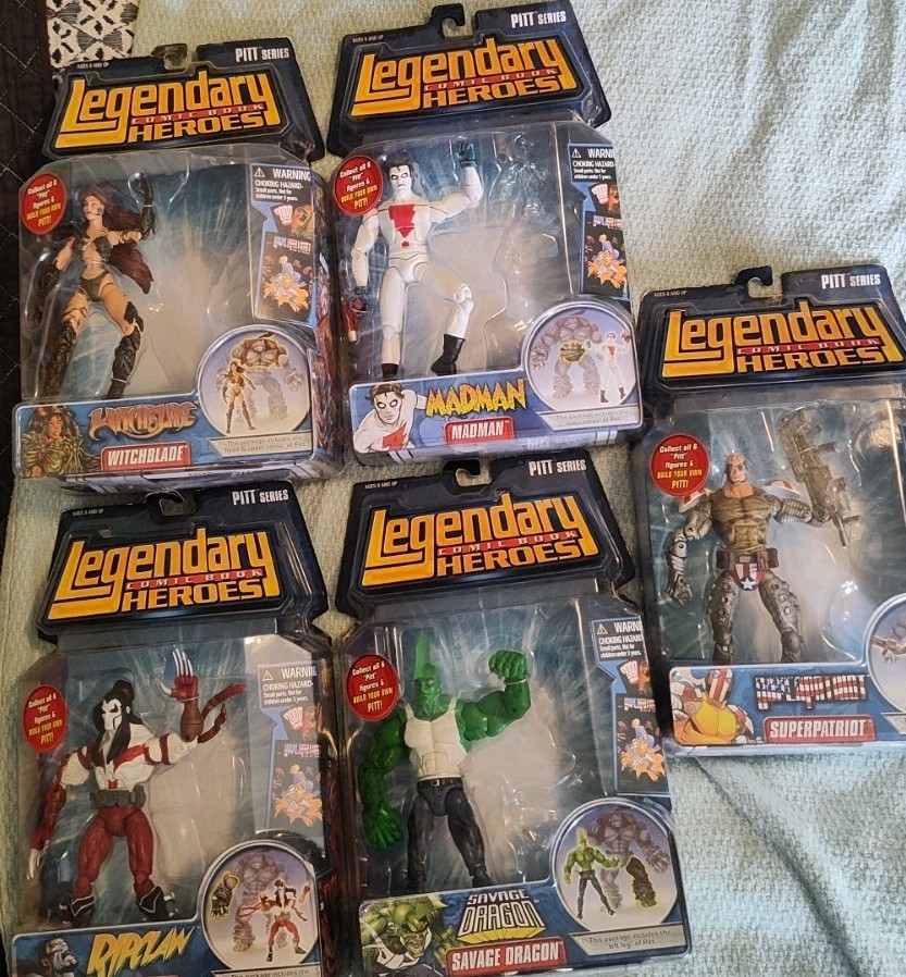 ToyBiz Legendary Comic Book Heroes Madman, Witchblade, Savage Dragon Lot No BAF