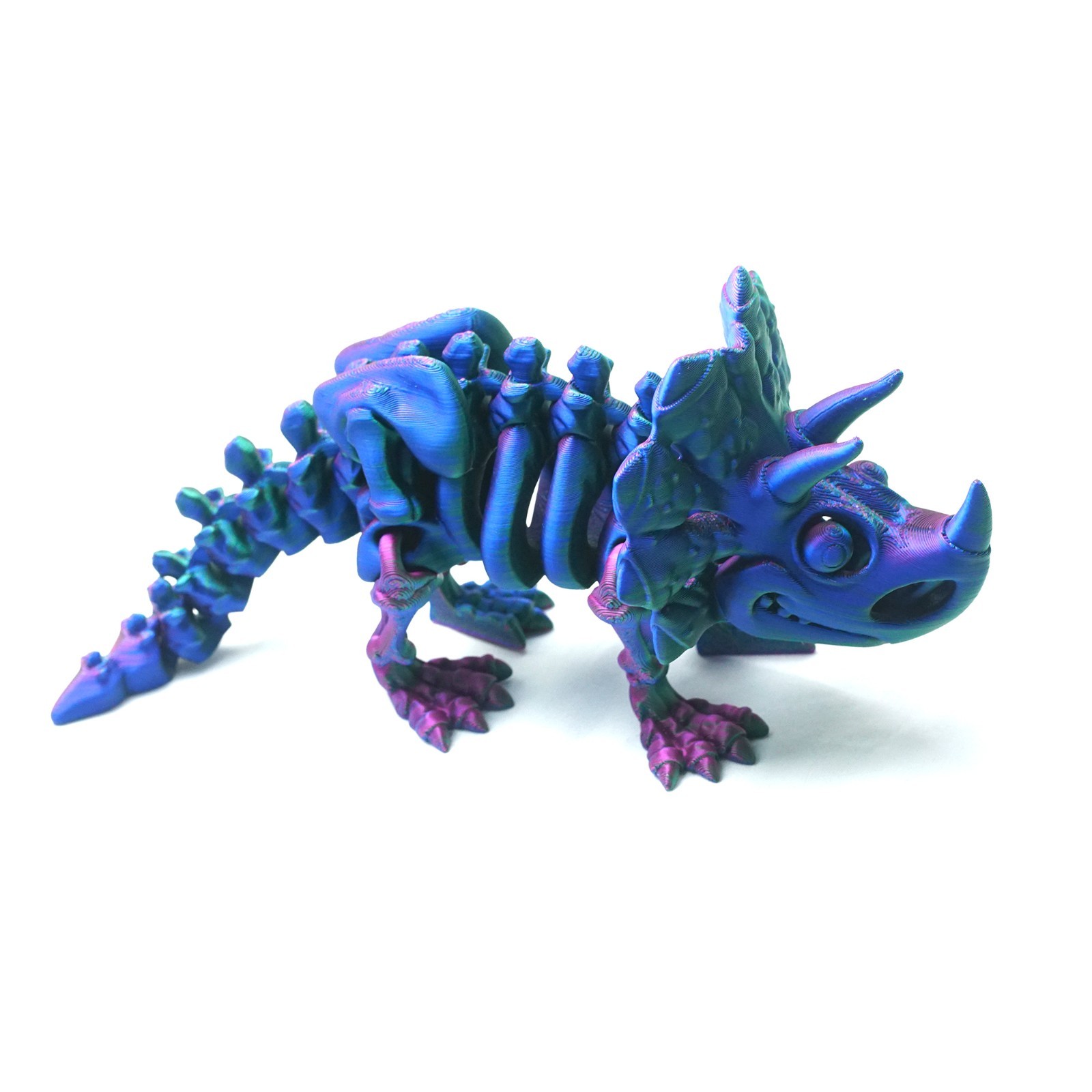 3D Printed Skeleton Triceratops Model,Articulated Animals figure,Toys Home Decor