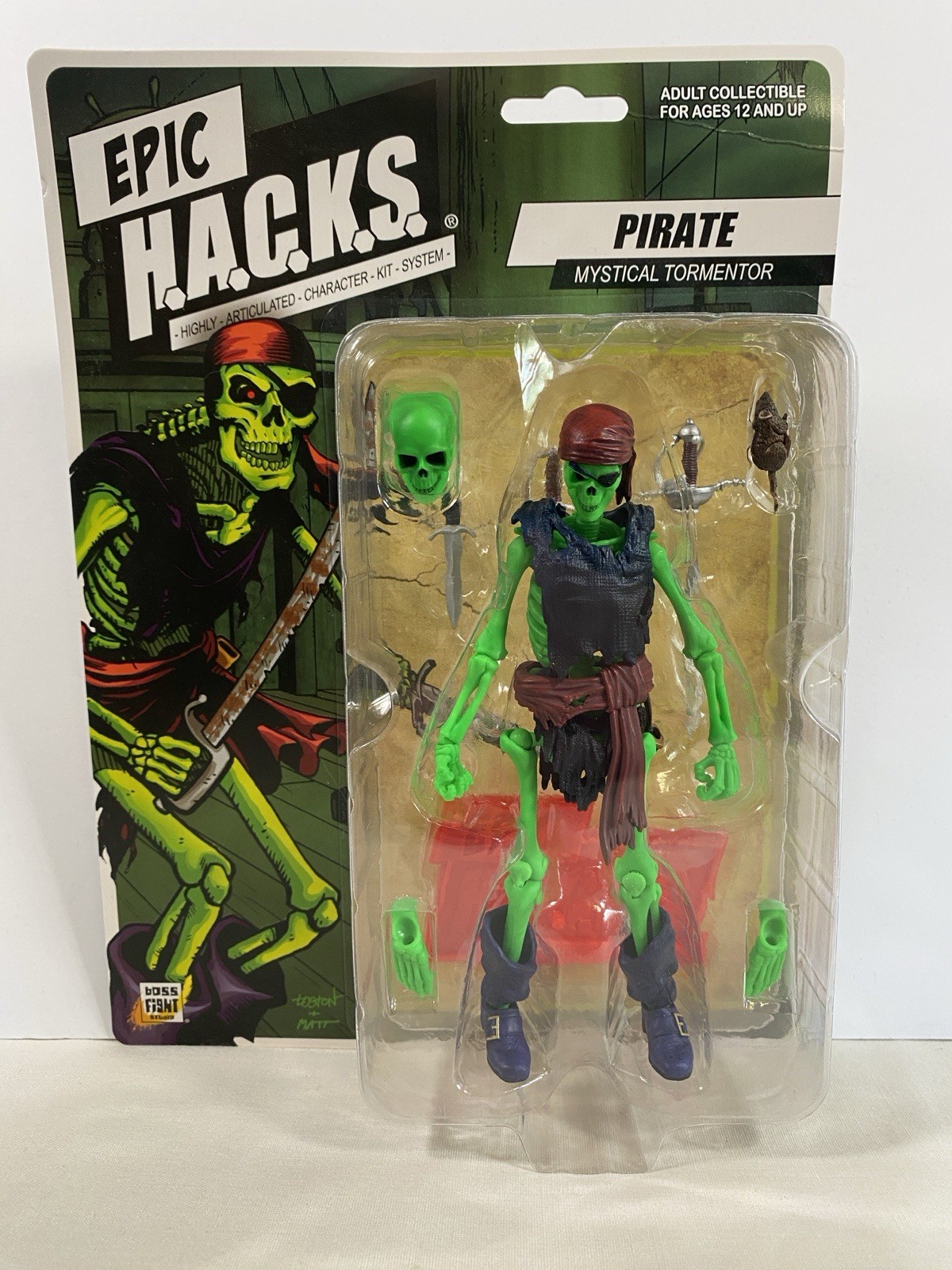 Epic H.a.c.k.s. PIRATE Mystical Tormentor 6&Prime; Figure Skeleton Hacks Boss Fight