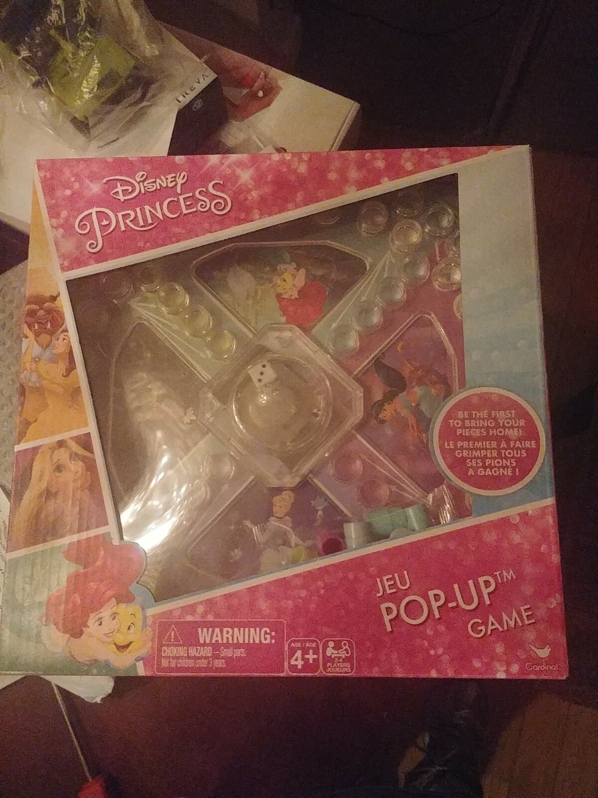 Disney Princess Pop-Up Board Game Ariel Belle Cinderella Jasmine Ages 4 +