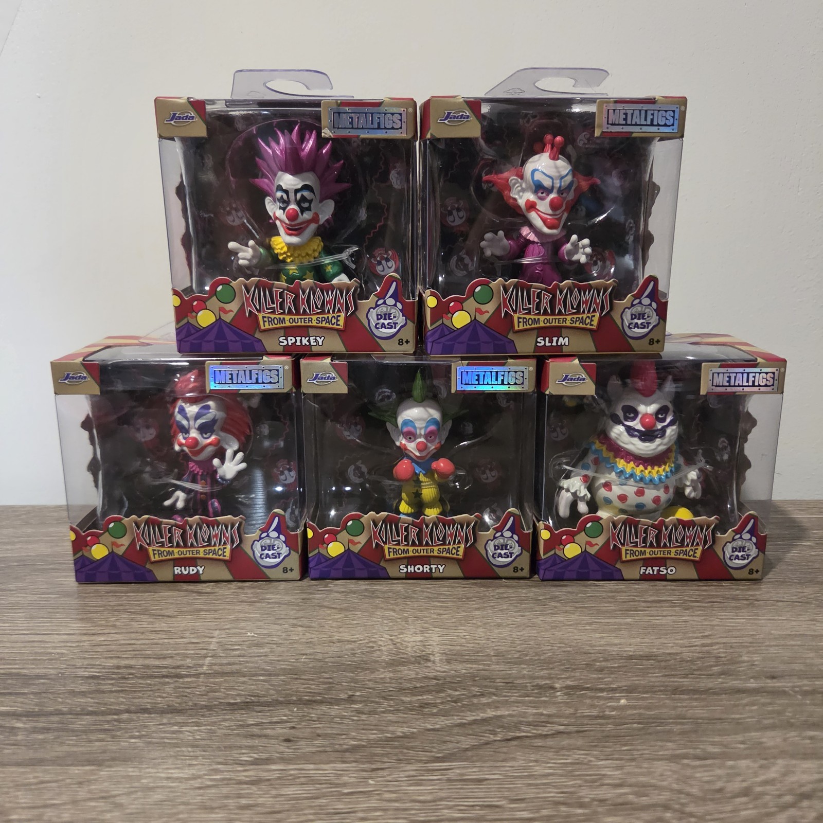 Killer Klowns from Outer Space Complete Set Jada Metalfigs 2.5” Figure Die-cast