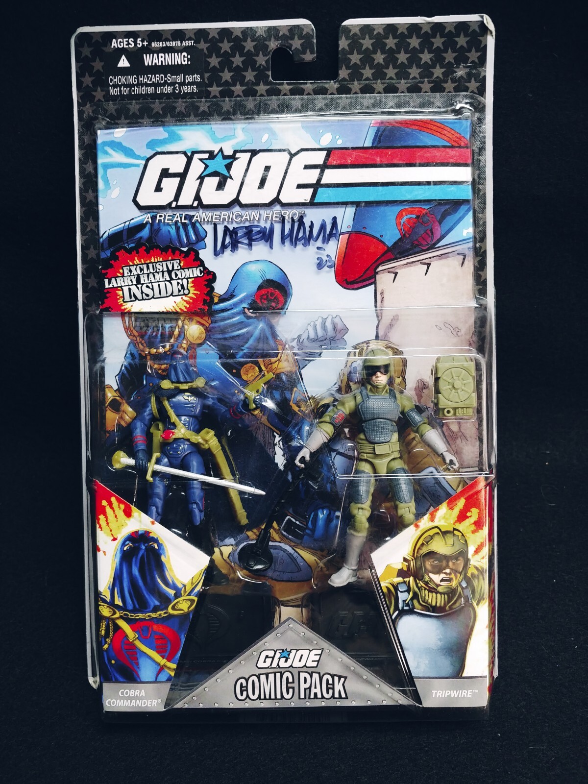 GI Joe Comic 2 Pack Cobra Commander & Tripwire Sealed Signed By Larry Hama