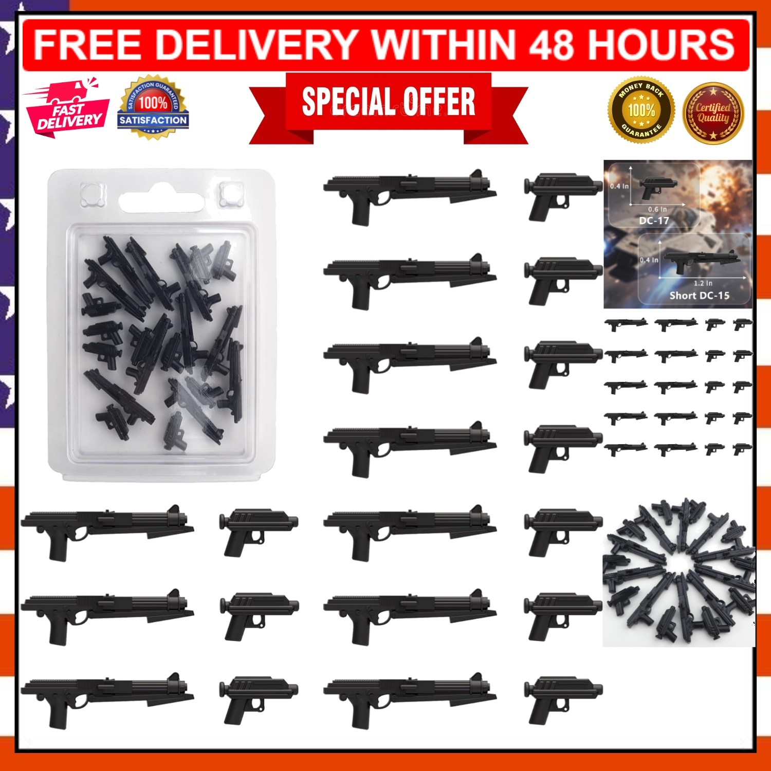 Durable Space Wars Blasters Accessory Kit – Perfect for Role Play & Collectors