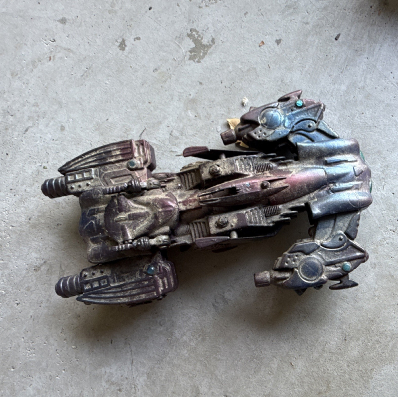 Futuristic Sci-Fi Multicolor Metallic Action Figure Vehicle Car Toy Plastic