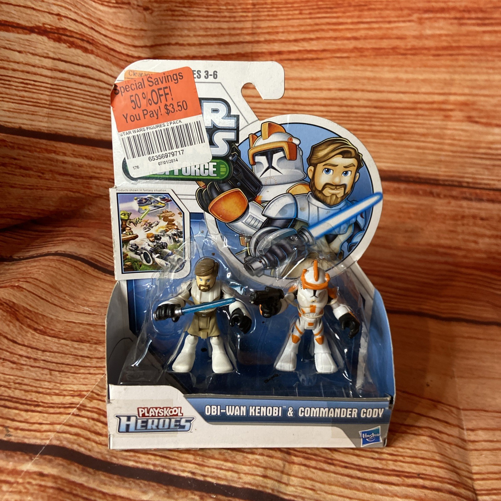 Playskool Heroes Star Wars Jedi Force Clone Commander Cody & Obi Wan Brand New
