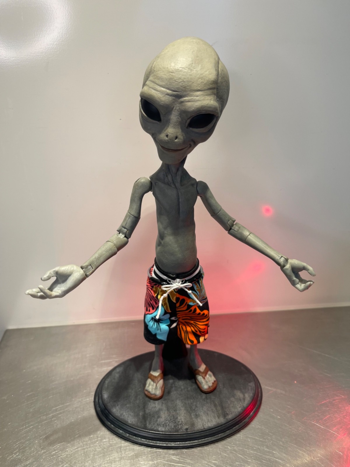 1:6 Scale Custom Grey Vacation Alien Figure 10&Prime; inch Area 51 UFO Art Statue OOAK