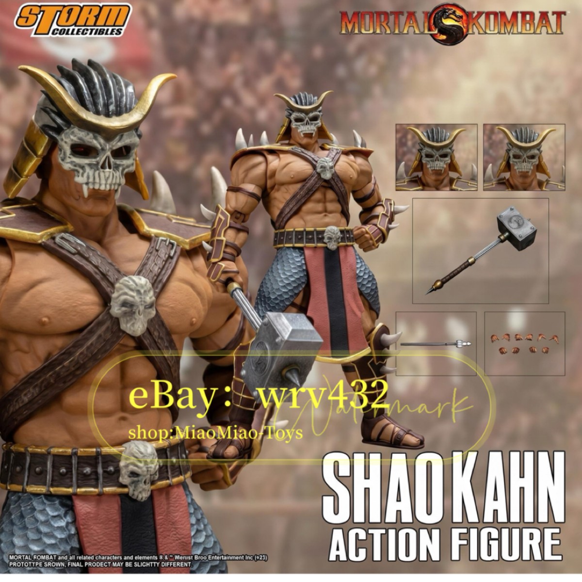 STORM TOYS Mortal Kombat Final BOSS Shao Kahn Action Figure Toys Normal Version