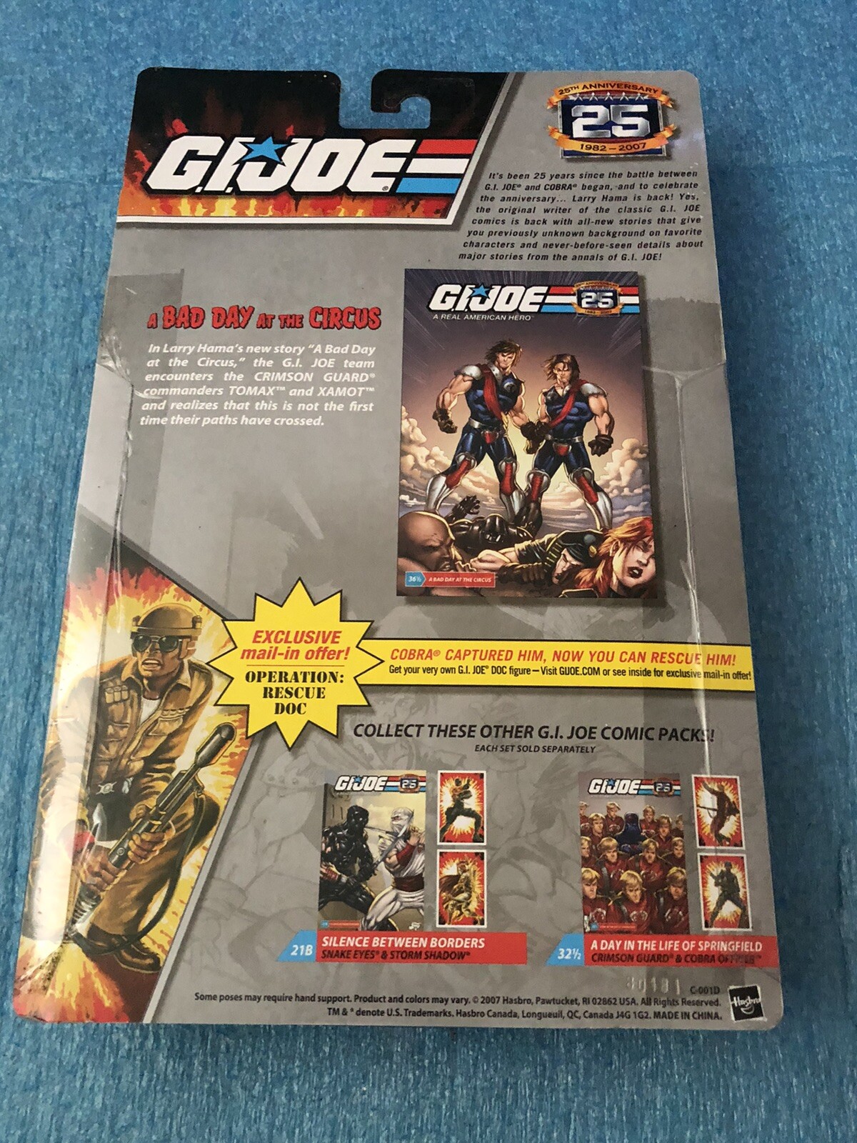 GI JOE COMIC 2 PACK TOMAX & XAMOT 25th Anniversary MOC
