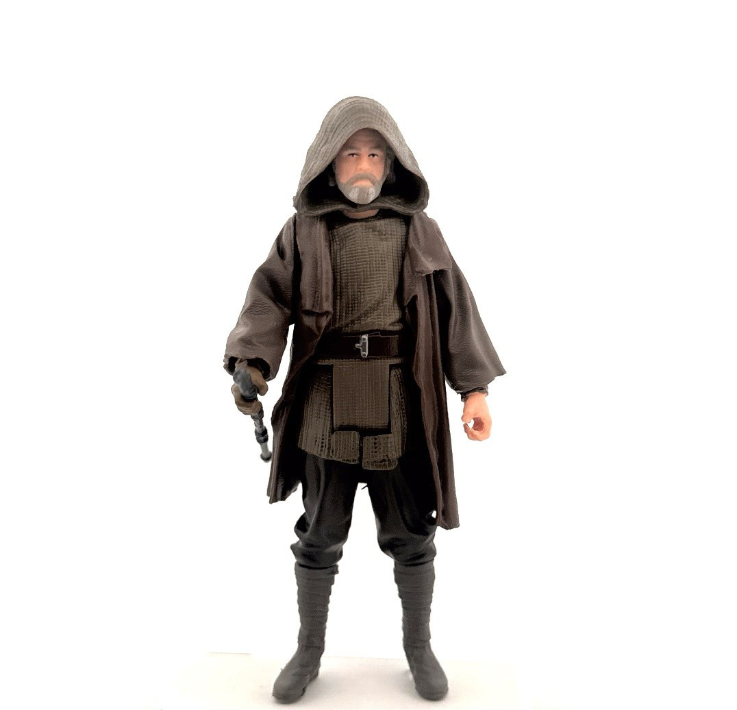 Star Wars Last Jedi Force Link Luke Skywalker Jedi Exile 3.75&Prime; Pre-Owned
