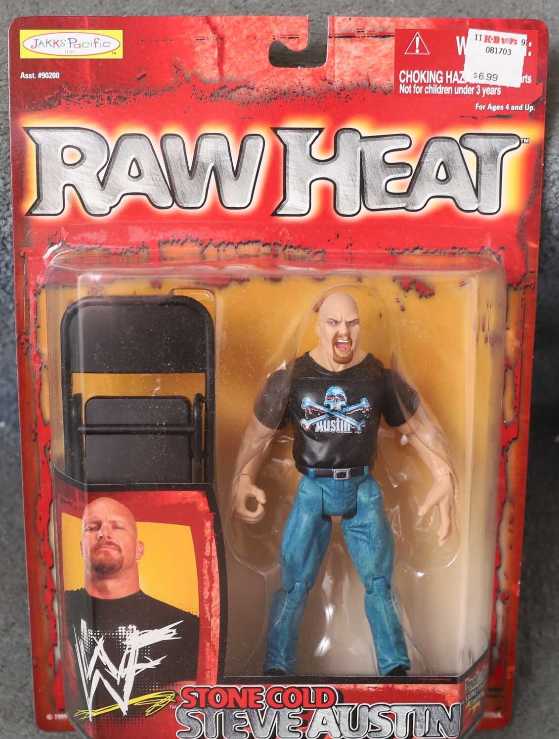 WWF JAKKS STONE COLD STEVE AUSTIN RAW HEAT WRESTLING FIGURE WWE 90200