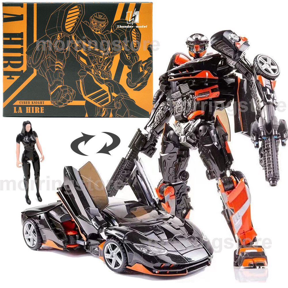 Thunder TH-01 Black Car Model Deformable Robot Action Figure Transform Toys Gift